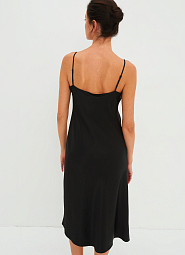 Платье комбинация (атлас) черный #2
