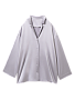 Блуза пижамная шелк светло-серый #5