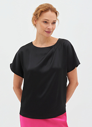 Блуза ассиметричная (черный) #2