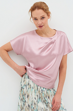 Блуза ассиметричная (розовый)